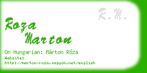 roza marton business card